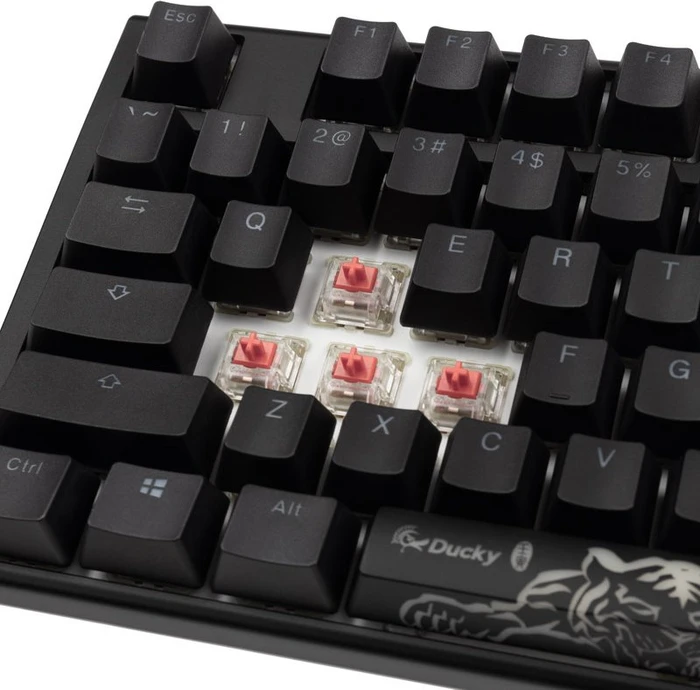 Ducky One 3 PBT, LEDs RGB, Classic Black, MX SILENT RGB RED, USB, US