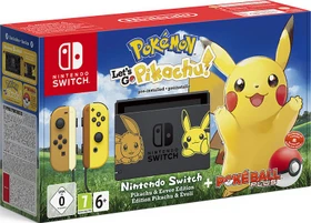 Nintendo Switch - Pokémon: Let's Go - Pikachu! Bundle schwarz/braun/gelb