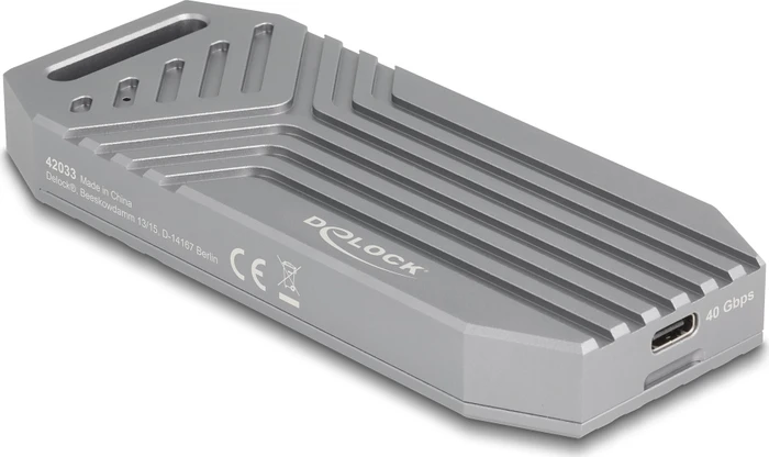Delock M.2 NVMe SSD Gehäuse USB 40 Gbps - werkzeugfrei