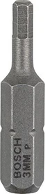 Bosch Professional Extra Hart Innensechskant Bit 1/4", 3x25mm, 3 Stück