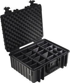 B&W International Outdoor Case Typ 6000 Koffer schwarz mit variabler Facheinteilung
