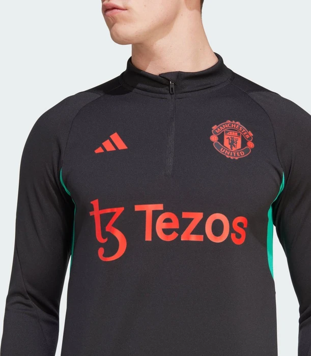 adidas Manchester United Tiro 23 Funktionsshirt langarm schwarz (Herren)