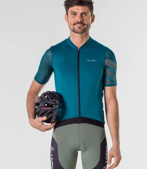 Löffler Pow Air Trikot kurzarm blue coral (Herren)