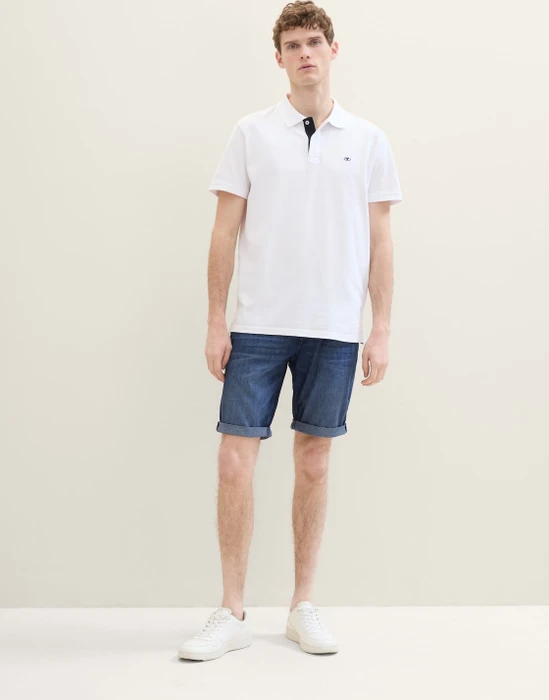 Tom Tailor Ultra Light Josh Jeansshorts Jeans used mid stone blue denim (Herren)