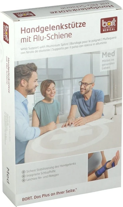 Bort Medical Handgelenkstütze mit Alu-Schiene links Größe S beige, 1 Stück