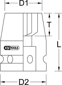 KS Tools Außensechskant Steckschlüssel 1", 42x65mm