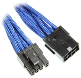 BitFenix Alchemy 6/8-Pin PCIe Verlängerung 45cm, sleeved blau (BFA-MSC-62PEG45BK-RP)