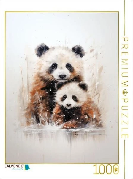 Calvendo Knuddelige Pandarfamilie in Acrylfarbe