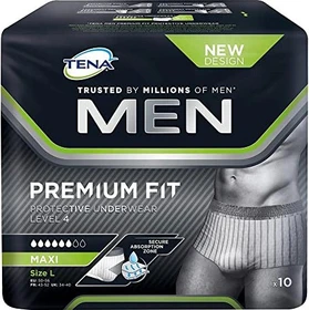 Tena Men Premium Fit Protective Underwear Schutzhose Größe L, 10 Stück
