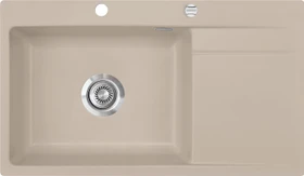 systemceram Stema 86 SL F Einbau Becken links mit Ablauffernbedienung fango