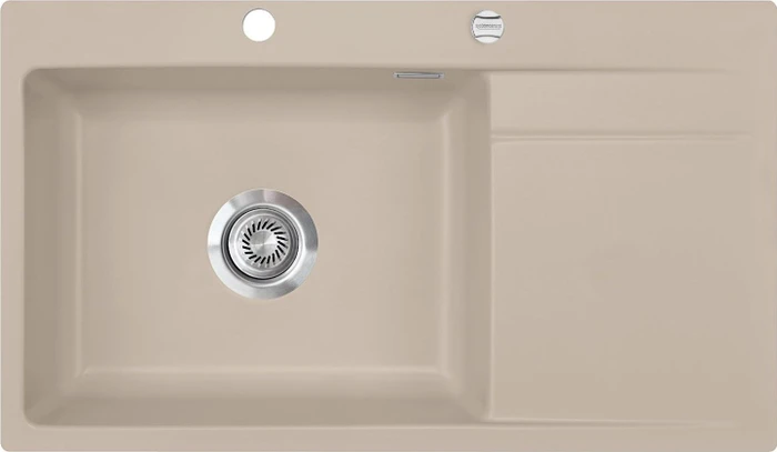 systemceram Stema 86 SL F Einbau Becken links mit Ablauffernbedienung fango