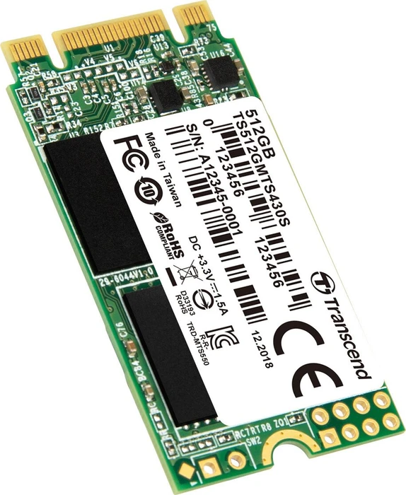 Transcend MTS430S SSD 512GB, M.2 2242 / B-M-Key / SATA 6Gb/s