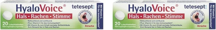 Tetesept HyaloVoice Lutschtabletten, 40 Stück (2x 20 Stück)