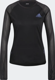 adidas Parley Adizero Laufshirt langarm schwarz (Damen)