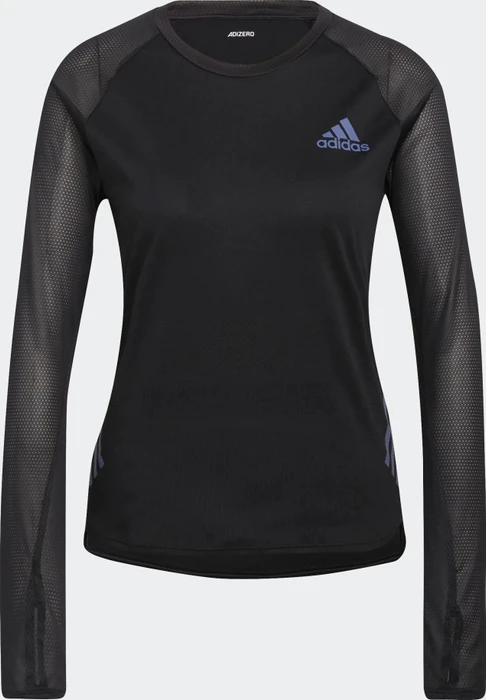 adidas Parley Adizero Laufshirt langarm schwarz (Damen)