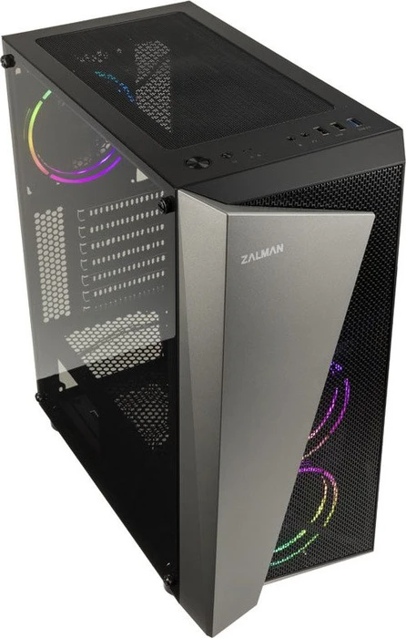 Zalman S4 Plus, schwarz, Acrylfenster