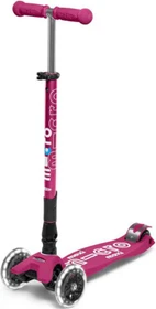 Micro Maxi Micro Deluxe Foldable LED Kickboard berry red