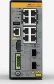 Allied Telesis IE220 Industrial Railmount Gigabit Managed Switch, 8x RJ-45, 2x SFP+, 240W PoE++ (AT-IE220-10GHX -80)