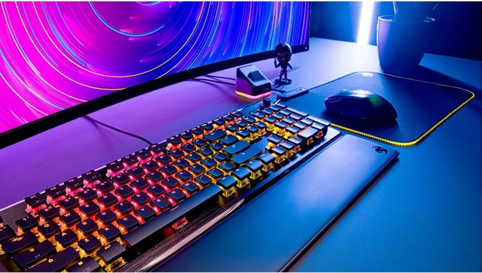 Roccat Vulcan II, LEDs RGB, schwarz, TITAN II RED, USB, DE