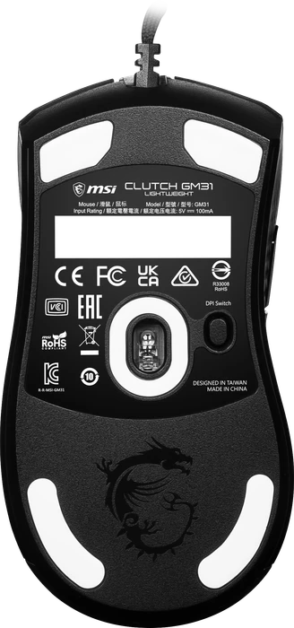 MSI Clutch GM31 Lightweight Gaming Mouse schwarz, USB