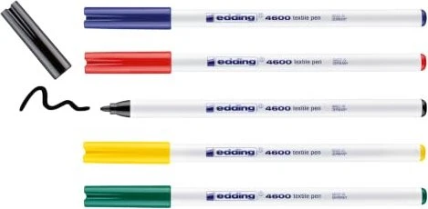 edding 4600 Textilmarker Basic sortiert, 5er-Set