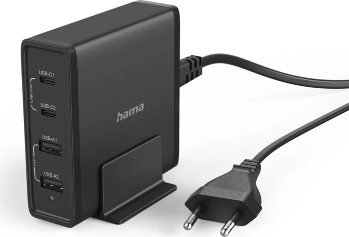 Hama Universal-USB-C-Ladestation 4-fach Power Delivery (PD) schwarz