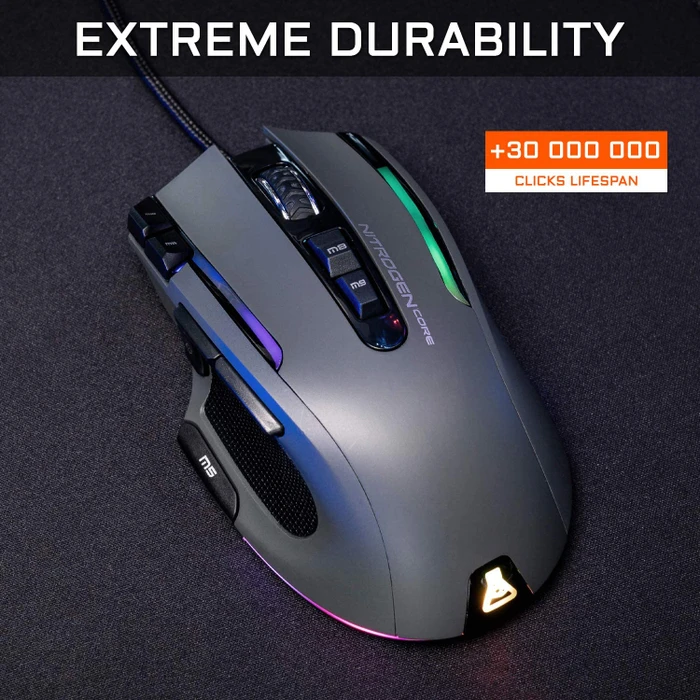 The G-Lab Kult Nitrogen CORE Gaming Mouse, schwarz, USB