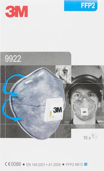 3M 9922 FFP2 NR D Atemschutzmaske, 10 Stück