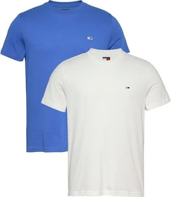 Tommy Hilfiger Jersey Extra Slim Fit 2er-Pack T-Shirt kurzarm ecru/tempo blue (Herren)