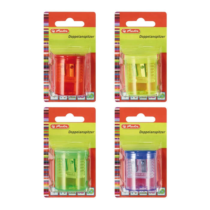 Herlitz Dosenanspitzer 2-fach sortiert, Blister (8680100)