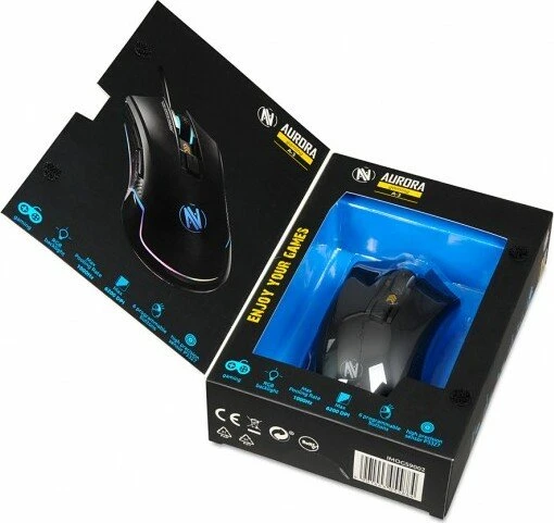 iBox Aurora A-3 Gaming Mouse schwarz, USB