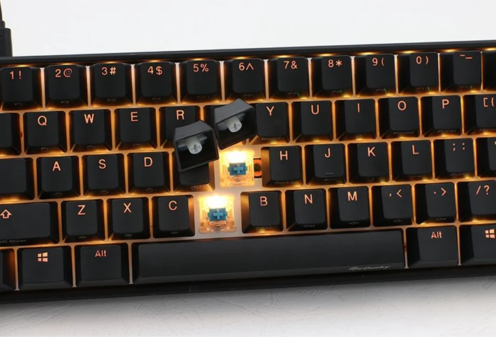 Ducky Mecha Mini PBT, schwarz, MX RGB BROWN, USB, DE
