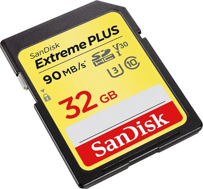 SanDisk Extreme PLUS R90/W60 32GB, UHS-I U3, Class 10