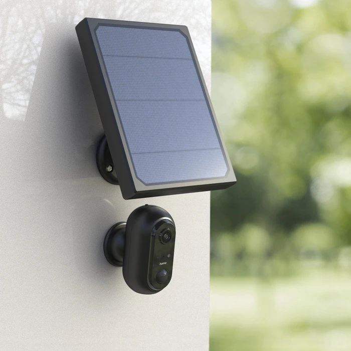 Hama Outdoor WLAN-Kamera schwarz, inkl. Solarpanel