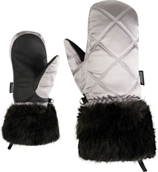 Ziener Kwinzi Mitten Skihandschuhe metallic silver (Damen)