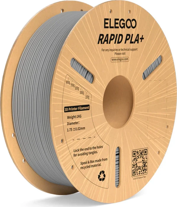 Elegoo Rapid PLA+, grau, Spule, 1.75mm, 1.00kg