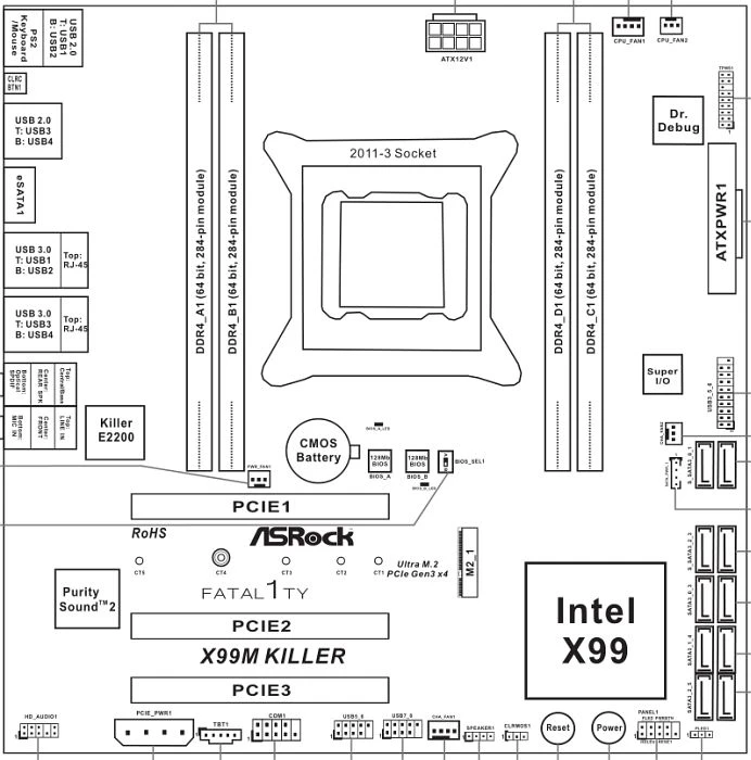 ASRock Fatal1ty X99M Killer (Intel 2011-3)