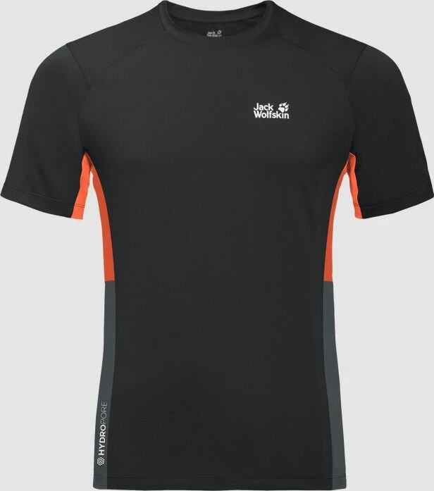 Jack Wolfskin Narrows Funktionsshirt kurzarm schwarz (Herren)