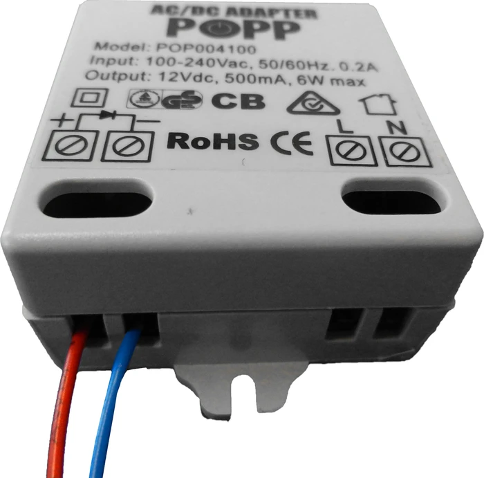 Popp Externes Netzteil für Popp Rauchwarnmelder/Innensirene