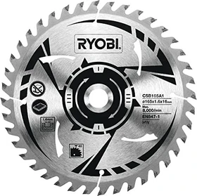 Ryobi CSB165A1 HM Kreissägeblatt 40Z, 165x1.6x16mm, 1 Stück