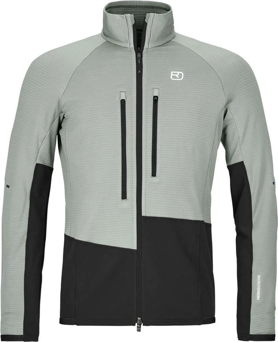 Ortovox Fleece Rib Funktionsjacke green sage (Herren)