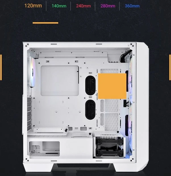 Thermaltake View 300 MX Snow Edition, weiß, Glasfenster