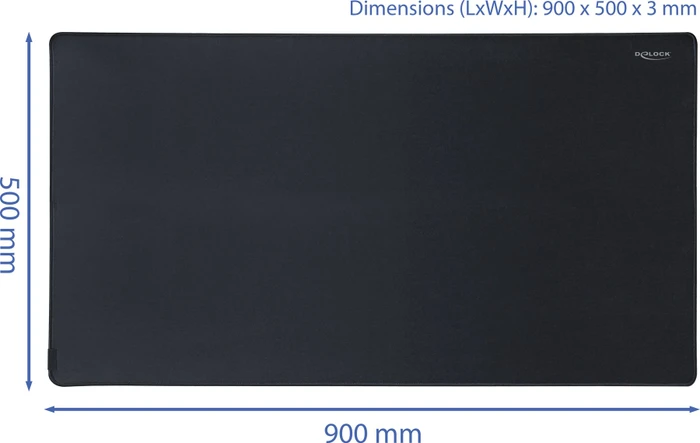 DeLOCK Mauspad, 900x500mm, schwarz