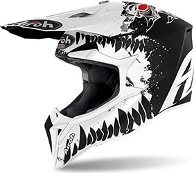 Airoh Wraap Beast matt schwarz/weiß/rot