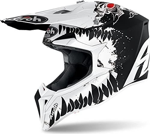 Airoh Wraap Beast matt schwarz/weiß/rot