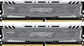 Crucial Ballistix Sport LT grau UDIMM 16GB Kit, DDR4-2666, CL16-18-18, 2RX8