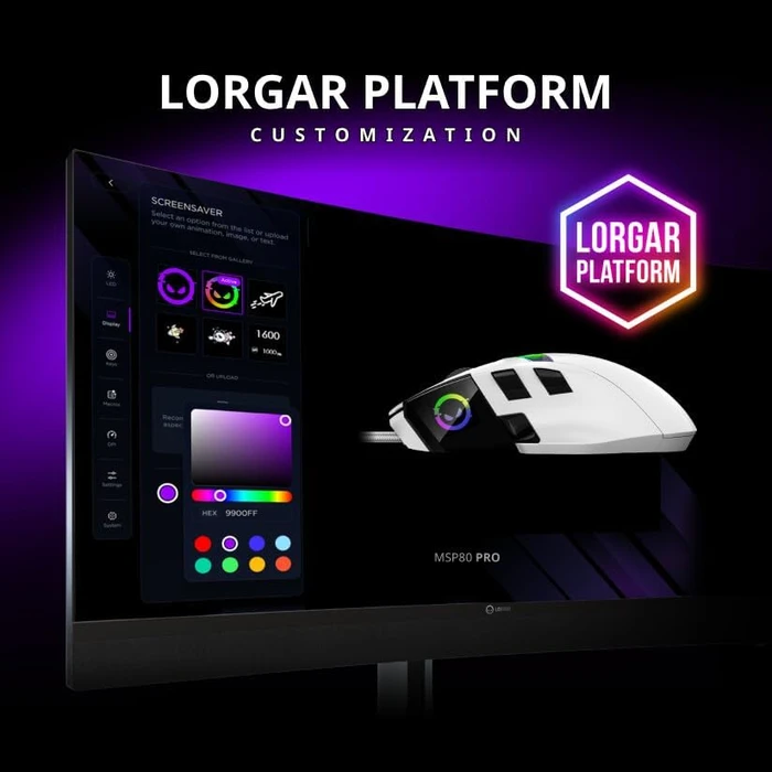 Lorgar MSP80 8KHz Gaming Mouse Pro, weiß, USB