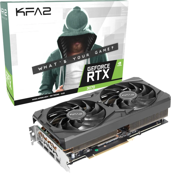 KFA2 GeForce RTX 3070 (1-Click OC), 8GB GDDR6, HDMI, 3x DP