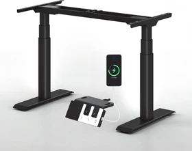 FlexiSpot CylineX Pro elektrisch höhenverstellbares Sitz-Steh-Schreibtischgestell schwarz