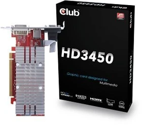 Club 3D Radeon HD 3450, 256MB DDR2, VGA, DVI, HDMI